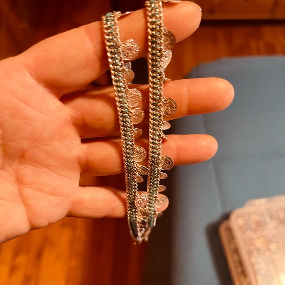 silver dangle anklets - Picture 2 of 2